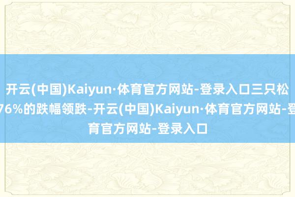 开云(中国)Kaiyun·体育官方网站-登录入口三只松鼠以6.76%的跌幅领跌-开云(中国)Kaiyun·体育官方网站-登录入口