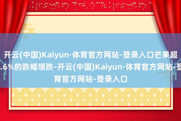 开云(中国)Kaiyun·体育官方网站-登录入口芒果超媒以10.6%的跌幅领跌-开云(中国)Kaiyun·体育官方网站-登录入口