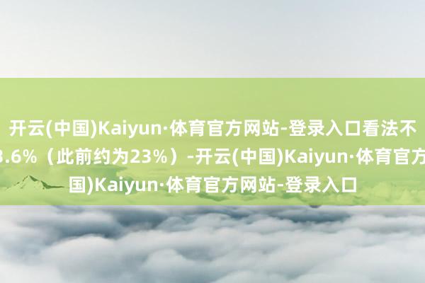 开云(中国)Kaiyun·体育官方网站-登录入口看法不异为23.1%–23.6%(此前约为23%)-开云(中国)Kaiyun·体育官方网站-登录入口