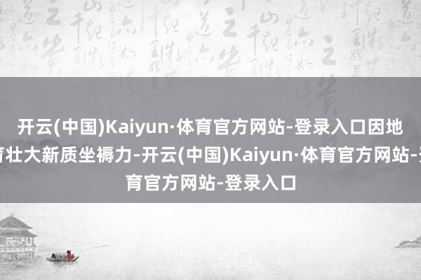 开云(中国)Kaiyun·体育官方网站-登录入口因地制宜培育壮大新质坐褥力-开云(中国)Kaiyun·体育官方网站-登录入口