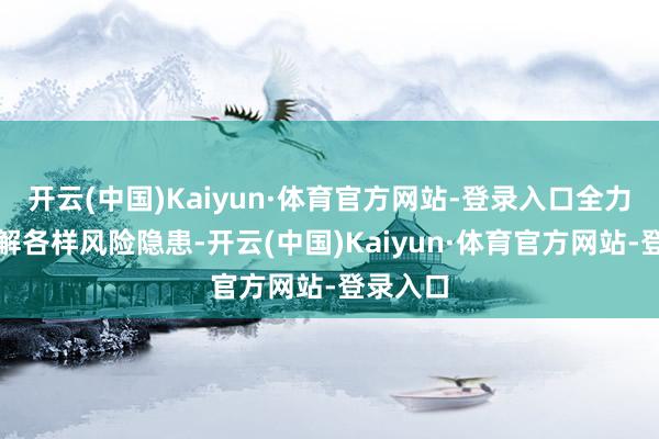 开云(中国)Kaiyun·体育官方网站-登录入口全力轮廓化解各样风险隐患-开云(中国)Kaiyun·体育官方网站-登录入口