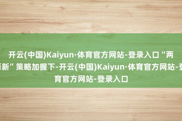 开云(中国)Kaiyun·体育官方网站-登录入口“两重”“两新”策略加握下-开云(中国)Kaiyun·体育官方网站-登录入口
