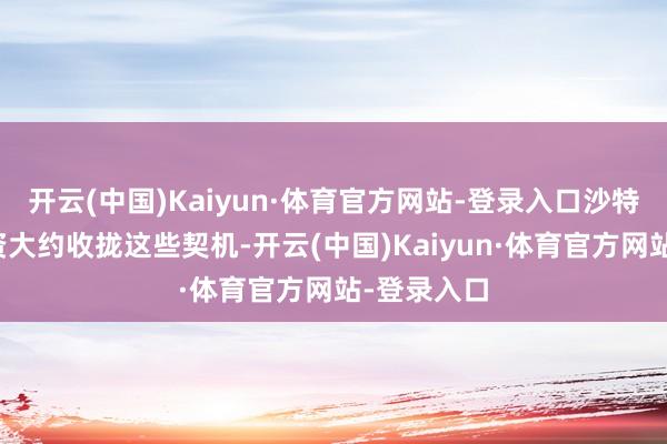 开云(中国)Kaiyun·体育官方网站-登录入口沙特但愿其投资大约收拢这些契机-开云(中国)Kaiyun·体育官方网站-登录入口