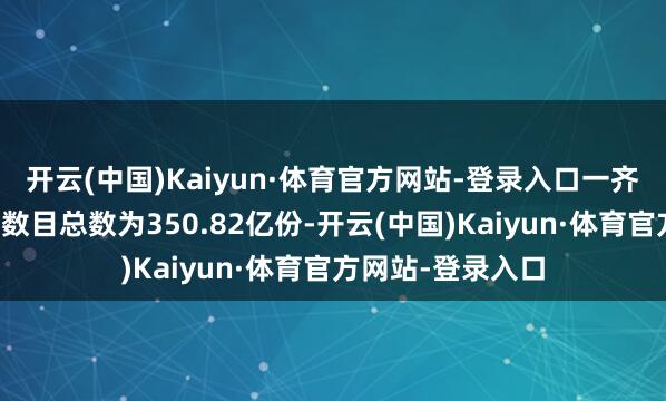 开云(中国)Kaiyun·体育官方网站-登录入口一齐配售对象拟认购数目总数为350.82亿份-开云(中国)Kaiyun·体育官方网站-登录入口